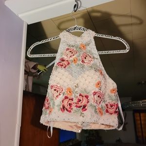 Sherri Hill roses 2 piece prom dress size 6